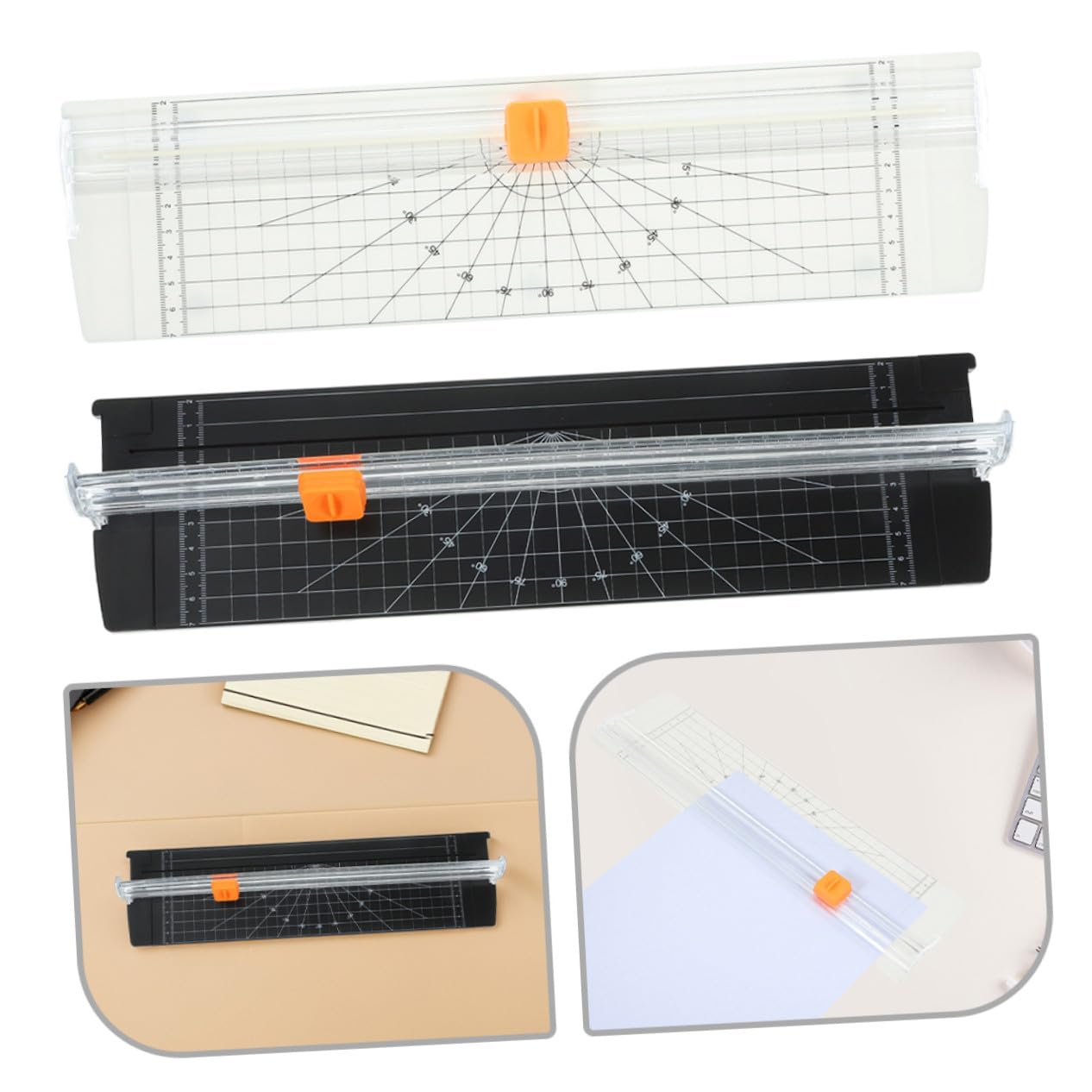 2 Pezzi Mini Taglierina Carta Portatile con Taglio per Scrapbooking Foto e Progetti Creativi Strumento Sicuro e Facile Usare per Studenti e Hobbisti