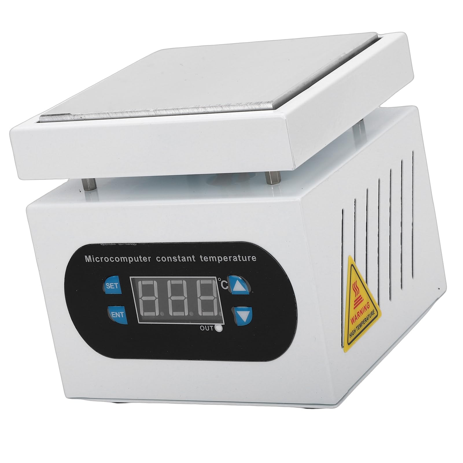 Placa de Calentamiento para Soldadura BY1010 350W 100x100mm, Estación de Precalentamiento con Placa de Aluminio de Aviación y Tecnología Multitubo, Control de Temperatura 0-400℃, (Enchufe de