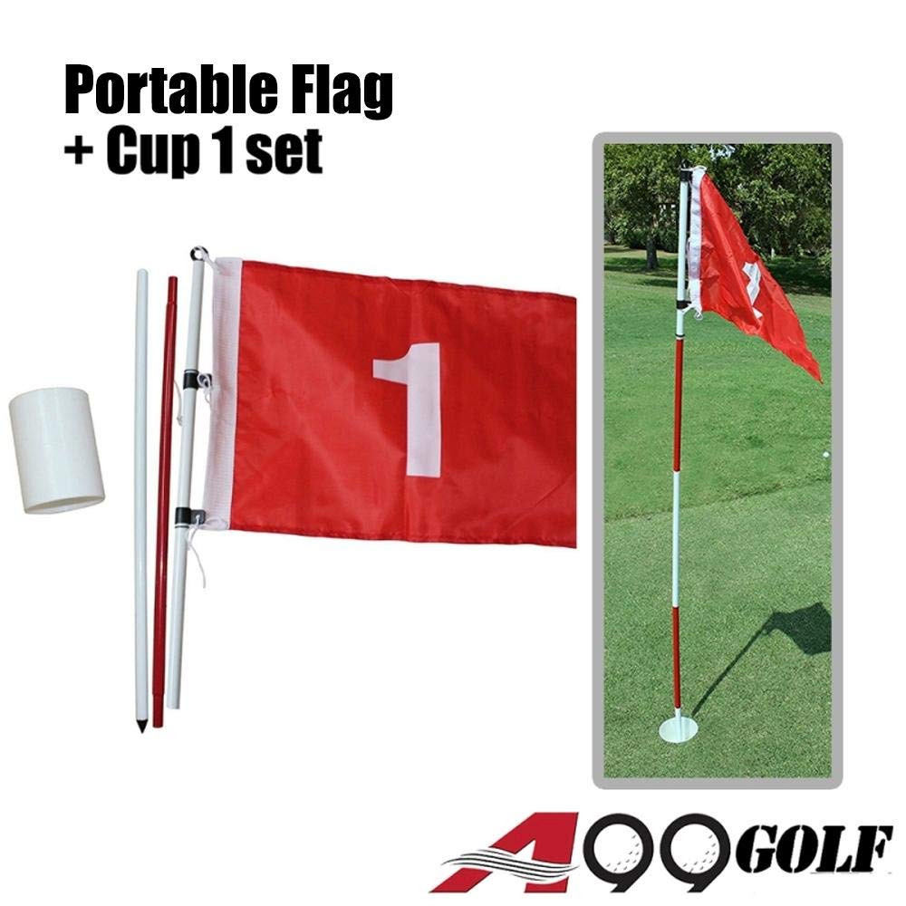 3pcs A99 Golf Portable Flag w. Cup Practice Hole Pole backyard Putting Green #1#2#3 (#1#2#3)