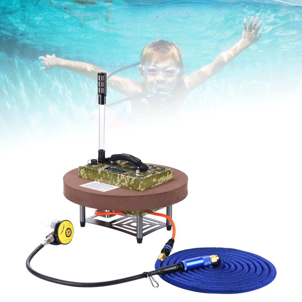 NAMVIDiving Ventilator, Portable Rechargeable Underwater Breathing System Scuba Diving System, Waterproof Air Compressor with 49 ft Hose, Deep Diving Adventure Equipment for Recreationa