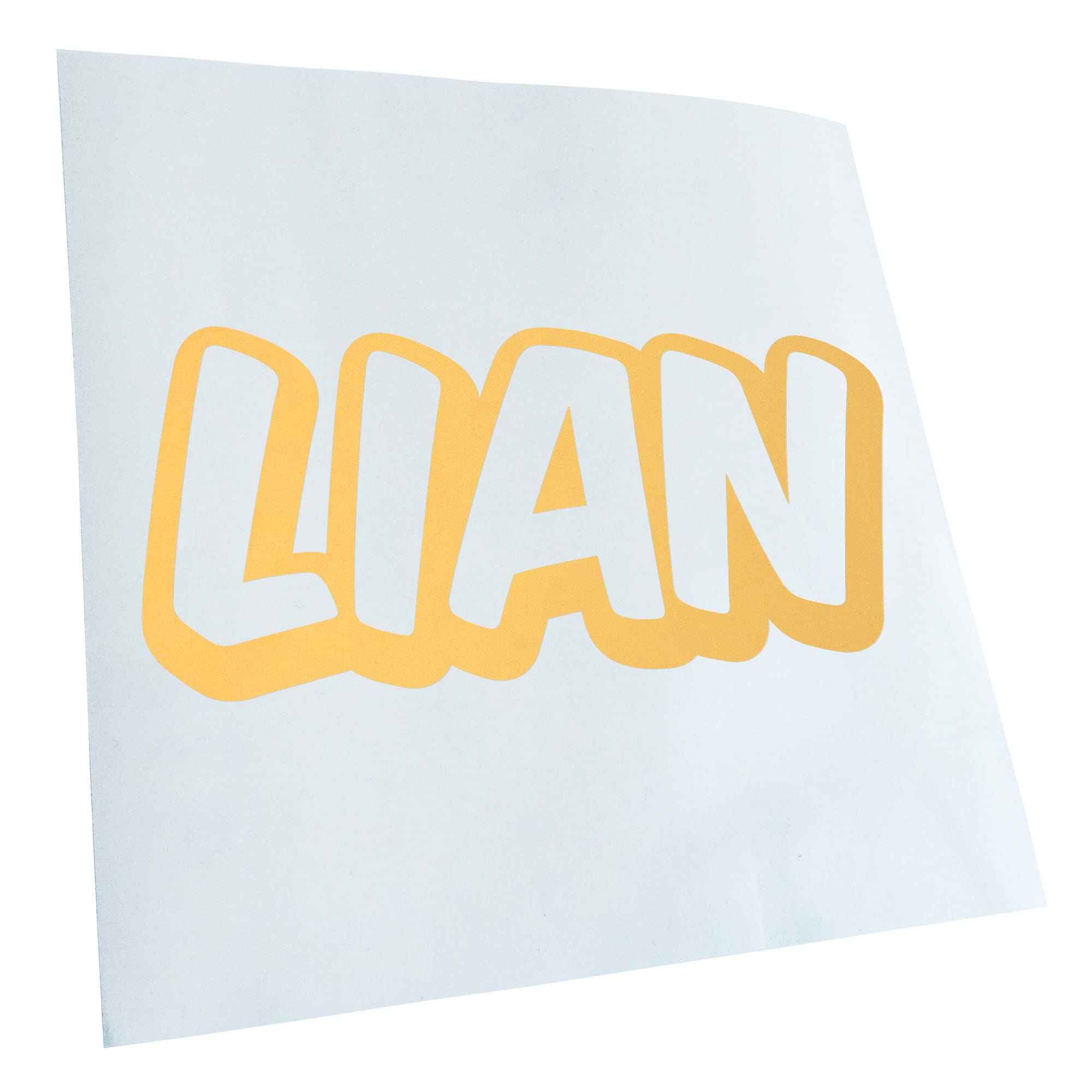Kiwistar Lian First Name Boys Sticker 25 Colours Neon Matt