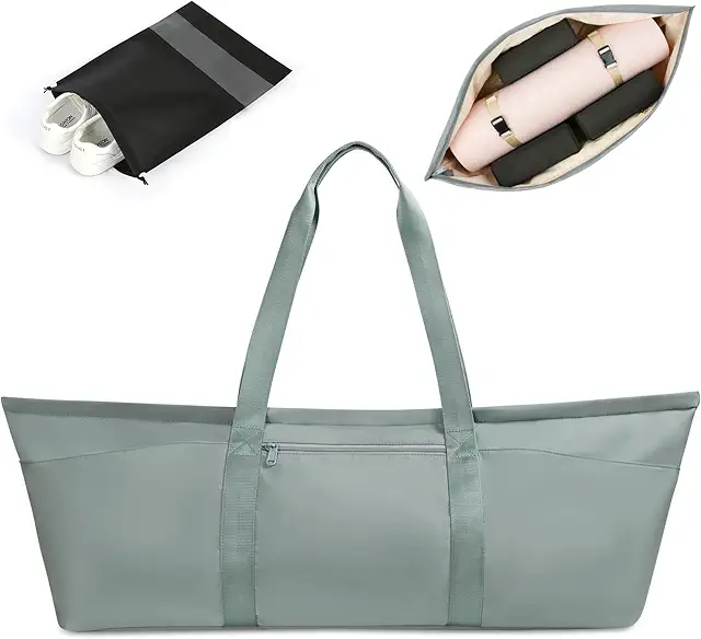 Aucuu Yogatasche Damen mit Nassfach & Schuhtasche - Verstellbar, Groß