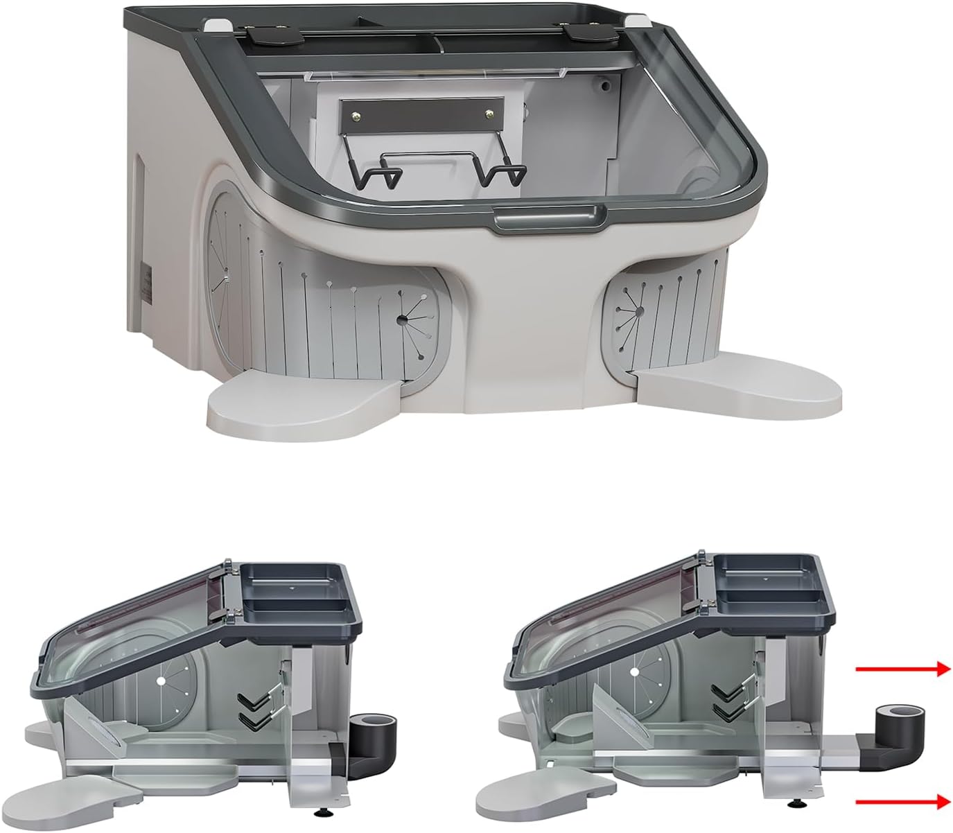Lab JT-69B Desktop LED Light Dust Cover Collector with an External Vacuum Cleaner