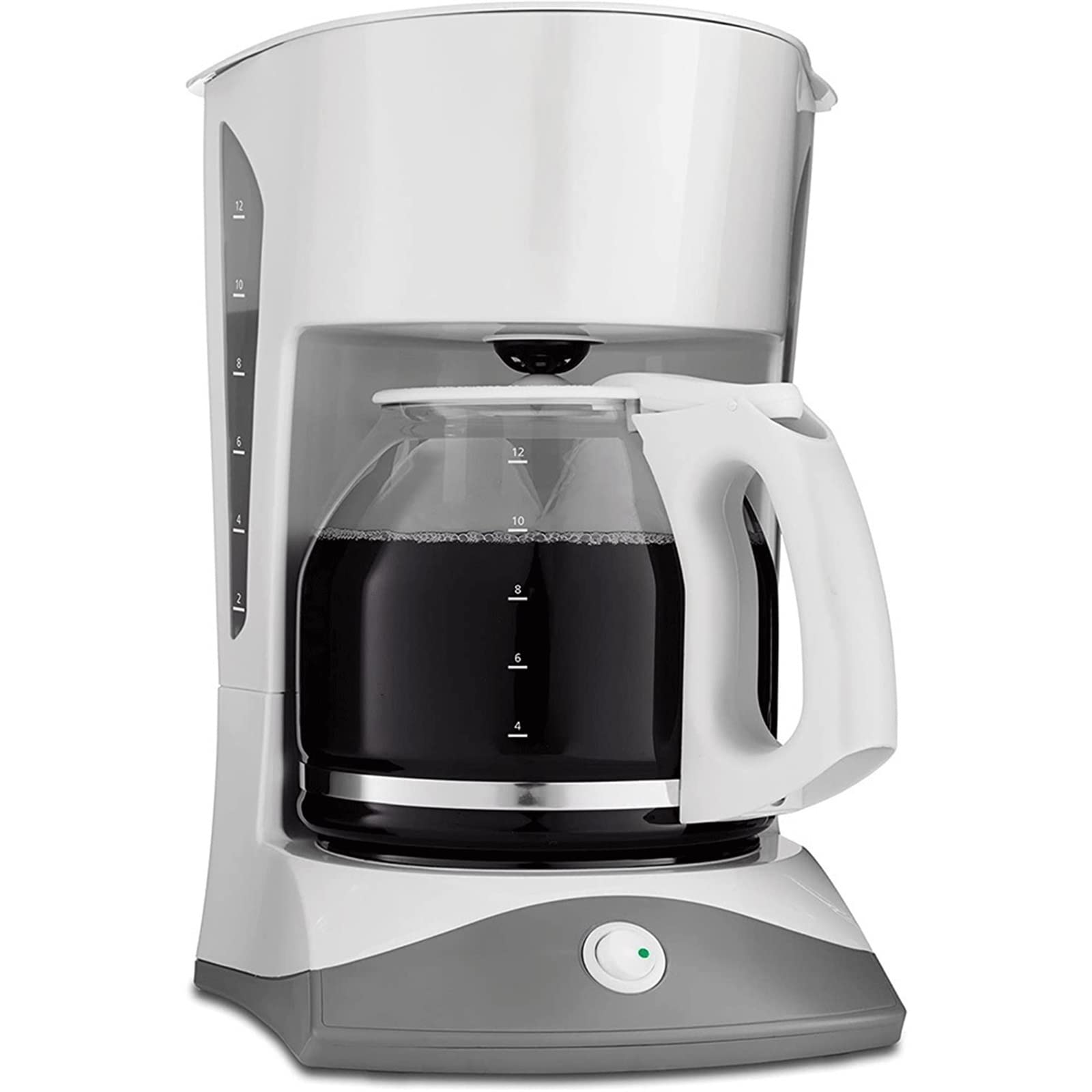 Coffee Machines Coffee Maker With Auto Pause And Glass Carafe 12 Cups Black White