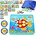 Insoon Button Art Toddler Toys Preschool Learning Color Matching Mosaic Games for 3 4 5 Years Old Boys and Girls Baby Development Peg Toy for Kids