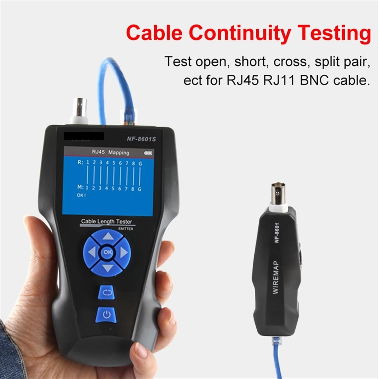 Multifunktions TDR Enthernet Kabel Tester Rj45 Rj11 BNC Cat5 Cat6 6E Cat7 POE Lan Test Ping Netzwerk Tracker Übertragungstests