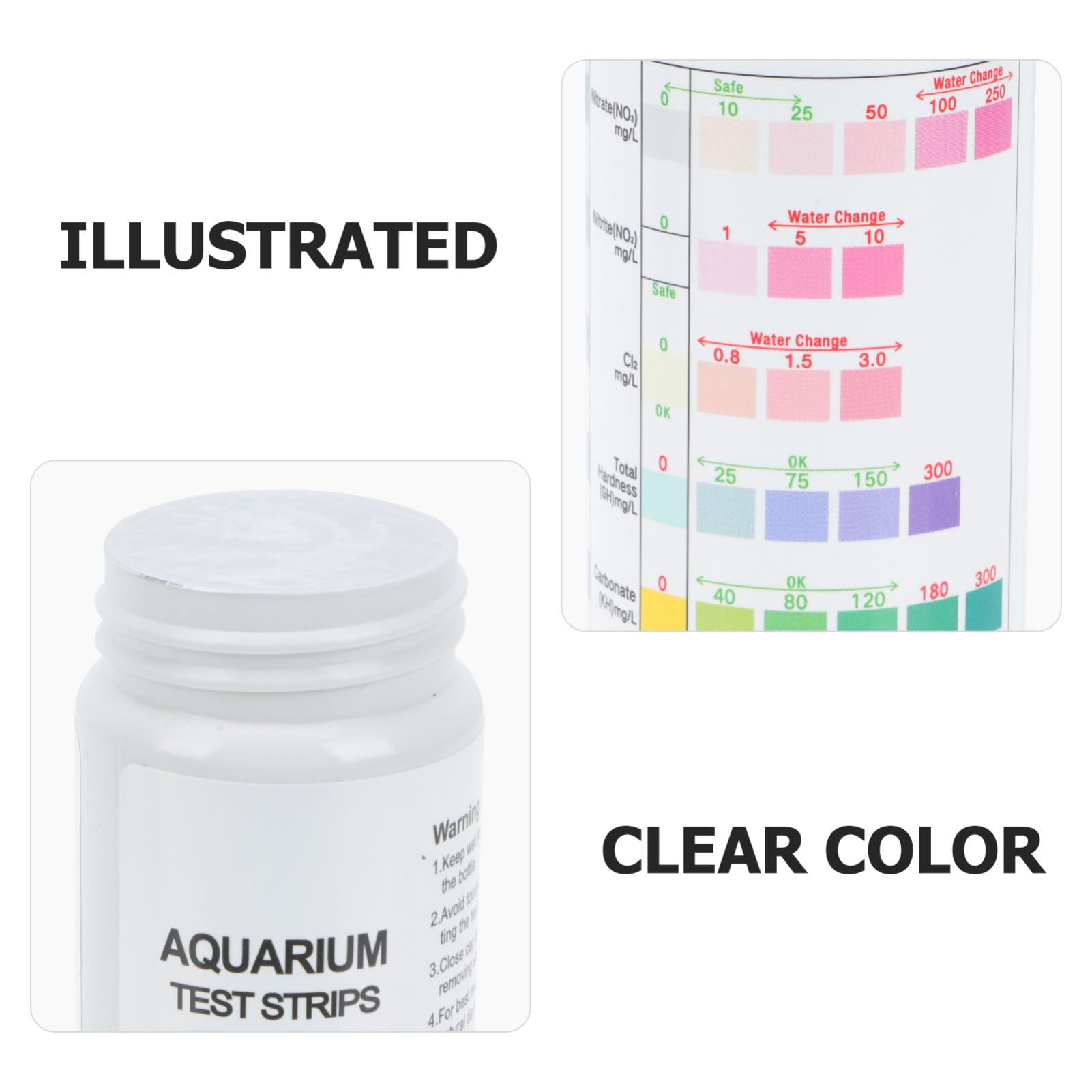 TOYANDONA 2 Boxen Wasserteststreifen für Aquarien Testpapier für Präzise Ph Wertmessung Wasserhärte und Nitrit pro Box für Fischbecken und Pools