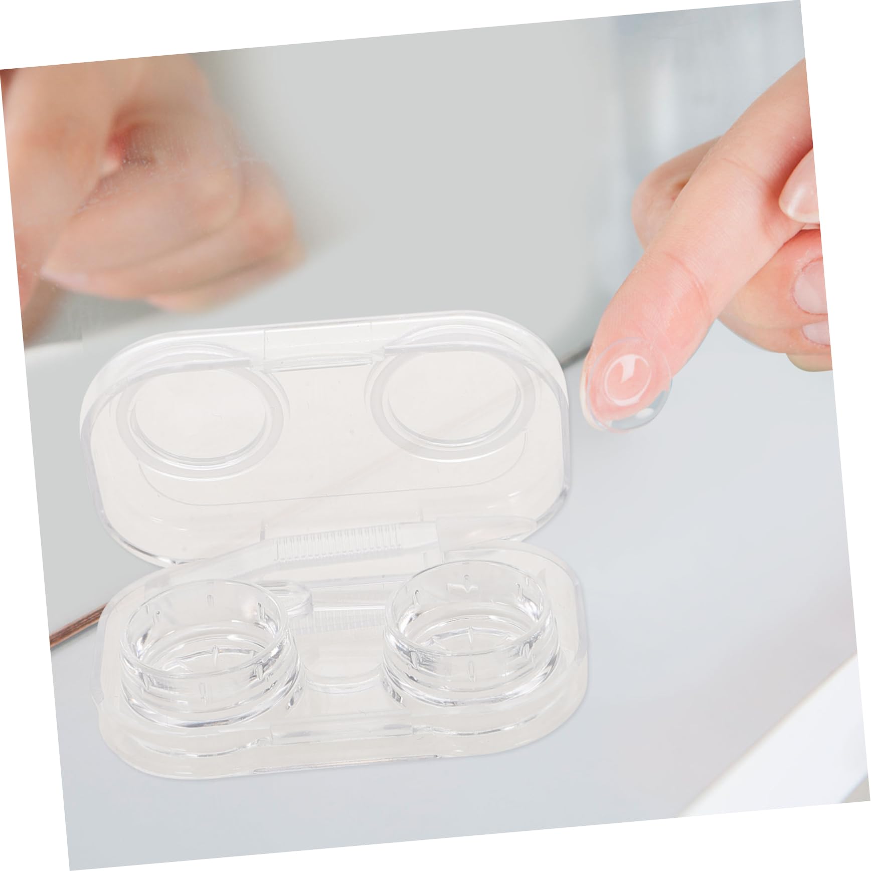 CALLARON 4 Set Custodia Per Lenti A Contatto Astuccio Organizzatore Di Lenti Custodia Per Occhiali P.s 4 Pezzi * 4
