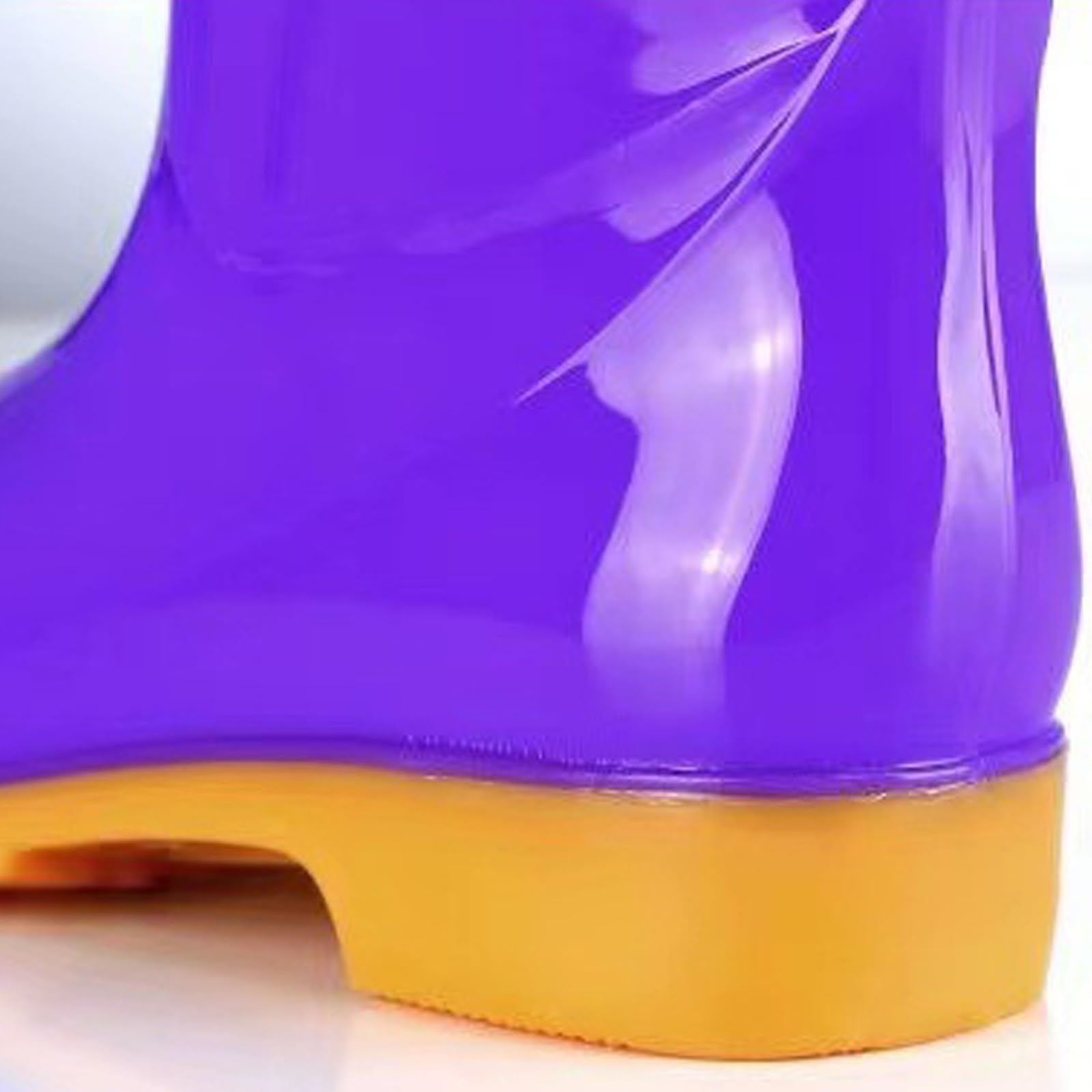 Damen-Regenstiefel, hohe Gummischuhe für den täglichen Gebrauch im Freien, Bequeme Sohle, strapazierfähiges TPR-Material, leichtes Design, einfach den ganzen zu tragen