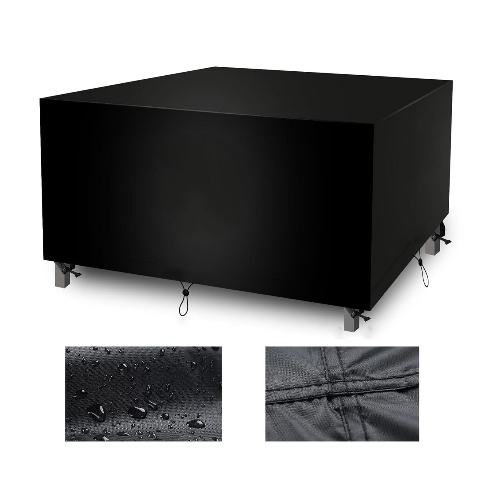 OOOXZO Garden Sofa Covers Waterproof 100x70x60cm/LxBxH Rattan Sofa Table Chair Set Cover Tear Resistant Oxford Fabric 600D Heavy Duty Oxford Fabric Outdoor Seating Cover
