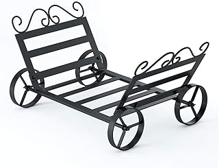 DALIZHAI777 Porte-bûches Support de Bois de Chauffage Bois Stockage en Bois Porte-Bois Indoor Poêle Cuisinière Accessoires Porte-Log avec Roue Porte Bûches de Cheminée