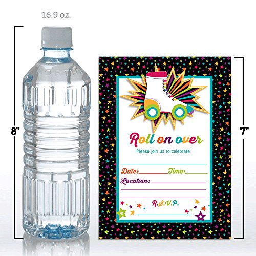 Roller Skating Birthday Party Invitations, 20 5"X7" Fill In Cards With Twenty White Envelopes By Amandacreation #TOP7