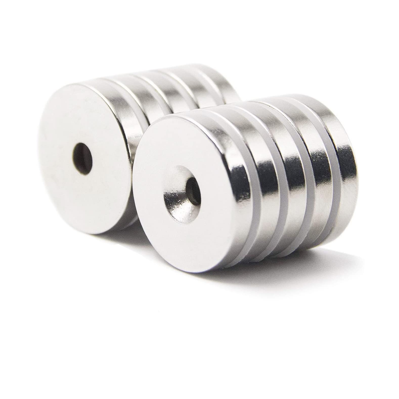 SKYPRO 10PCS Ring Hole Magnets, 15x5mm hole 5mm Strong Neodymium Magnets, Round Magnets For Arts Crafts Hobbies Whiteboard Fridge and Office