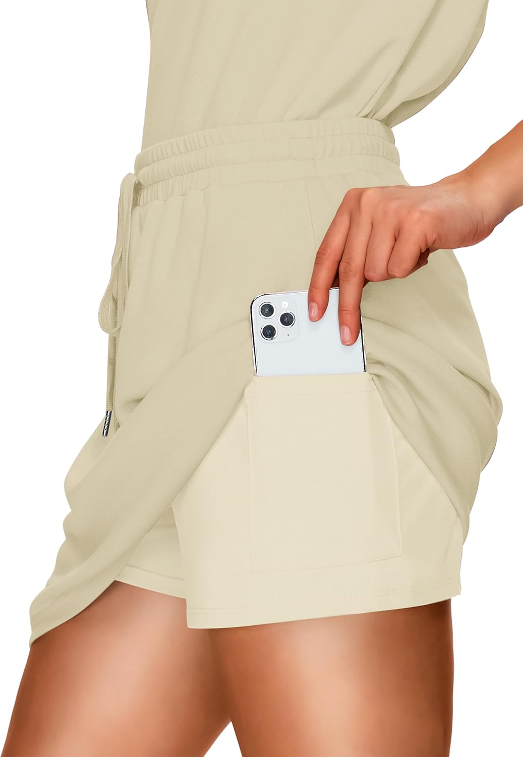 Sampeel Women's 2 Piece Skirt Sets Side Slit Tops and Tennis Skort with Pockets Trendy Airport Loungewear Travel Outfits - Image 4