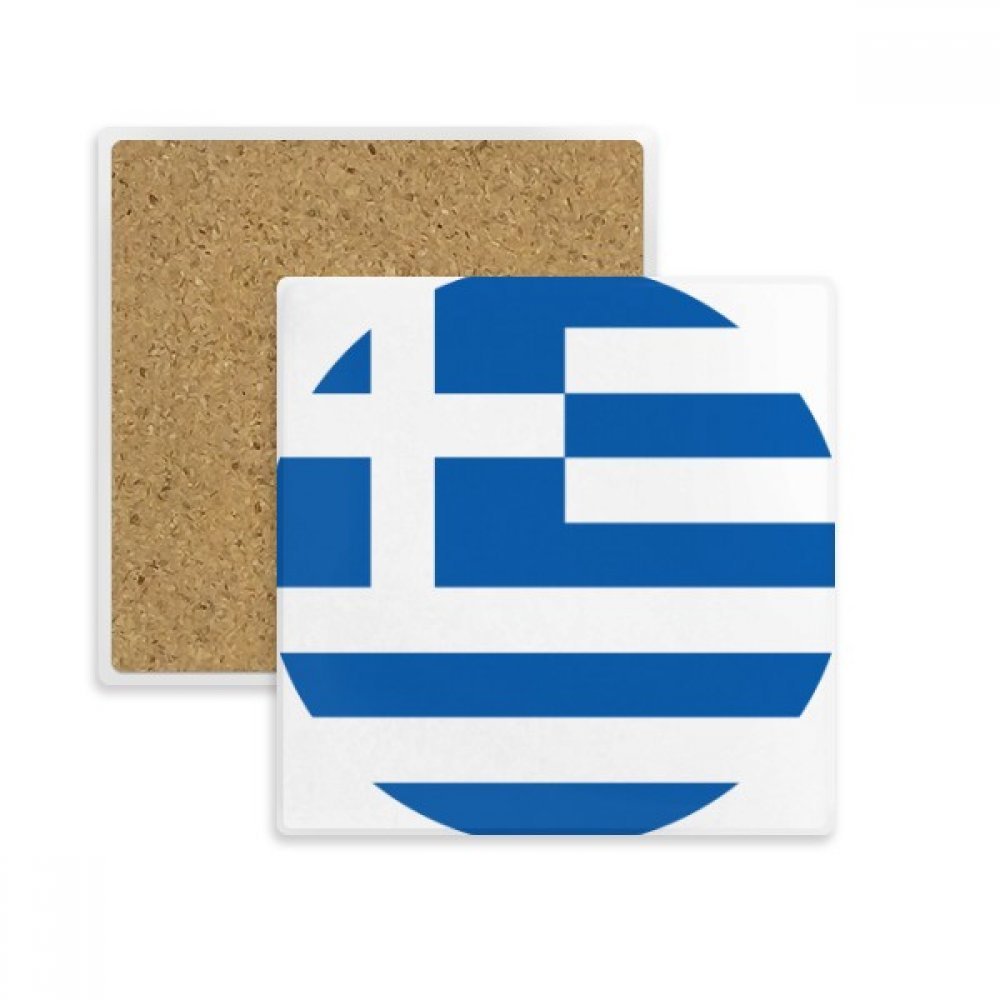 Symbole de la Grèce dessous de verre en pierre cadeau original pour amateur de café et thé