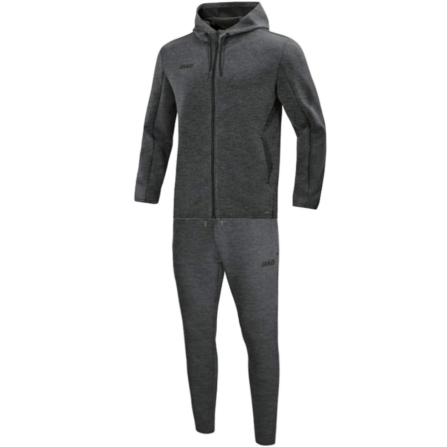 JAKO Women's Premium Basics Jogging Suit with Hood, Womens, Jogging suit, M9729, anthrazit meliert, 36 (EU)