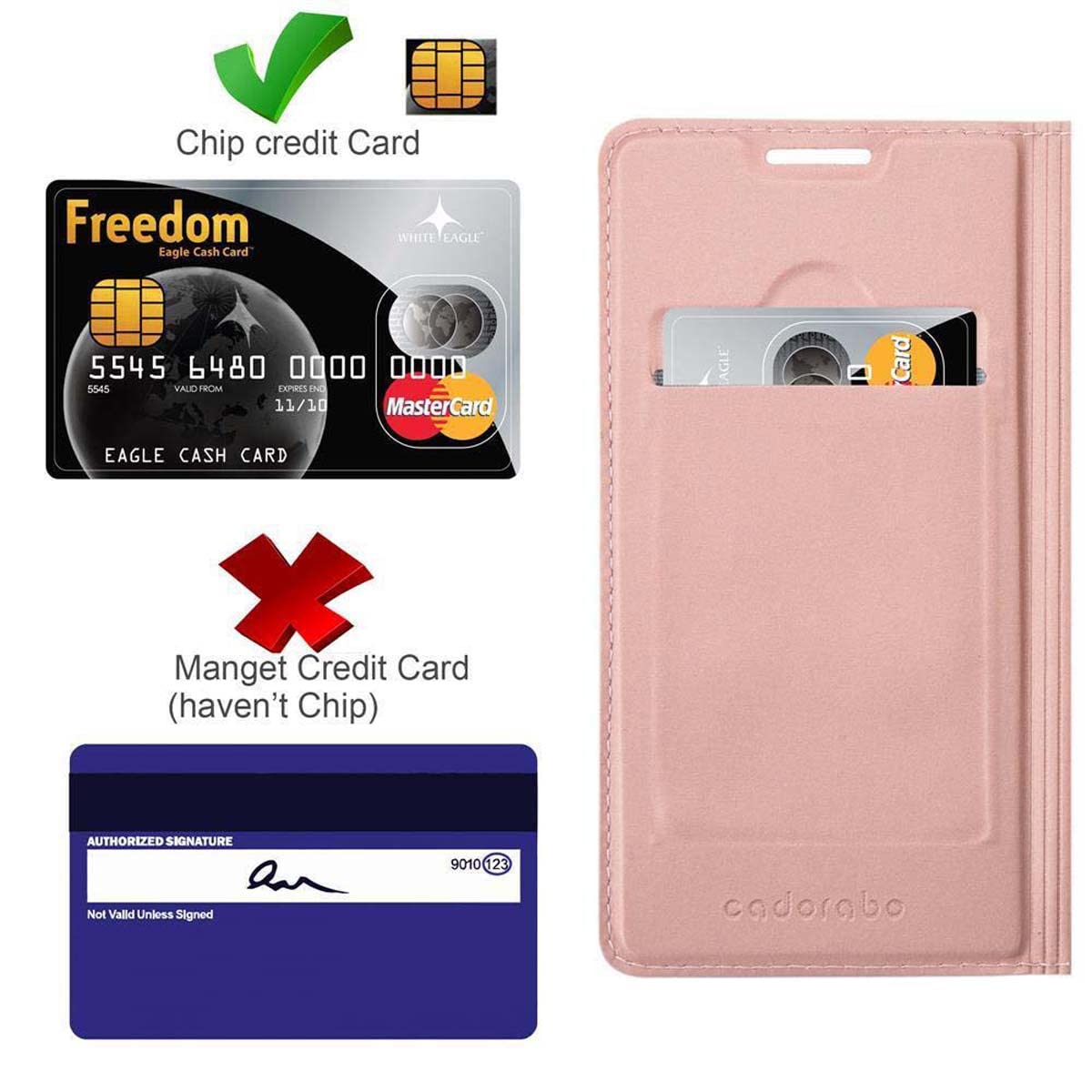 Cadorabo Custodia A Libro Per Huawei P40 - Oro Rosa, Con Porta Carte E Chiusura Magnetica