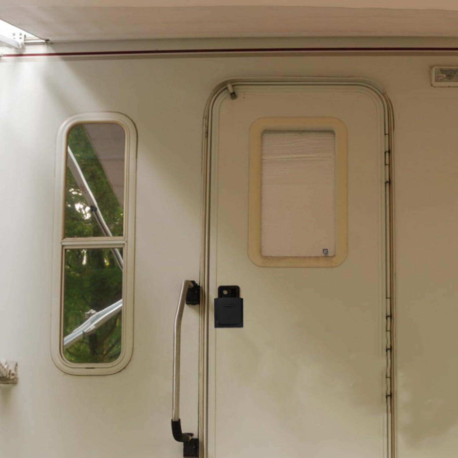 Rv Camper Door Lock Replacement Set with Black Protective Cover