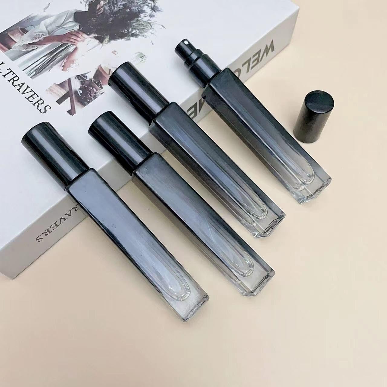 Mini Bottiglie Di Profumo Da Viaggio, Atomizzatore Di Profumo 2 Pezzi 10ml Bottiglia Con Sfera Spray Blu Sfumata Manuale Profumo Ricaricabile Facile Da Conservare Mini Contenitore Di Imballaggio In Ve
