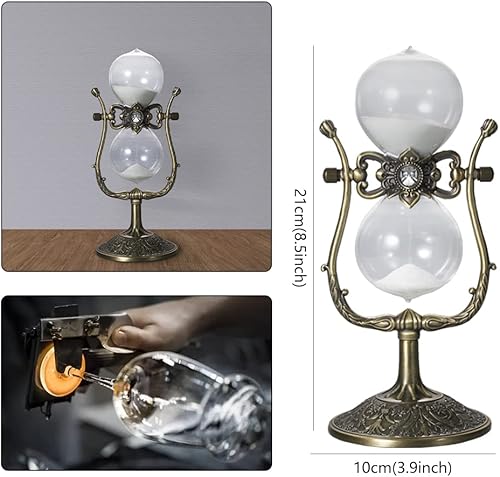 Miniatura 5 de Temporizadores de arena de reloj de arena de 30 minutos, temporizador de arena grande para regalo, vidrio de arena decorativo de madera,