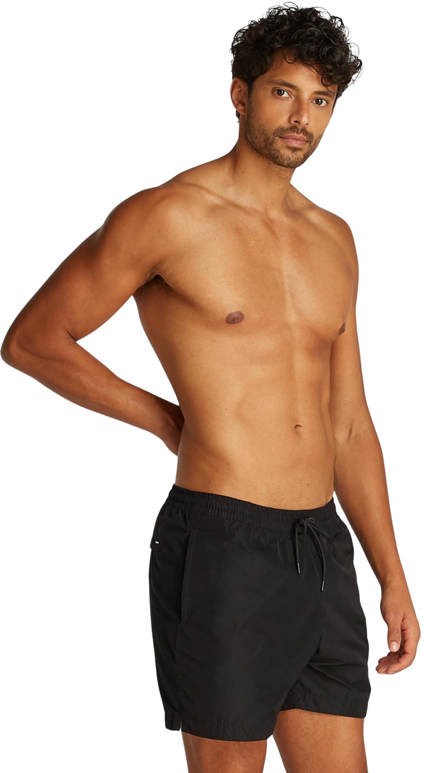 Calvin Klein Men’s Medium Drawstring Swim Shorts, Black (Pvh Black), 5XL