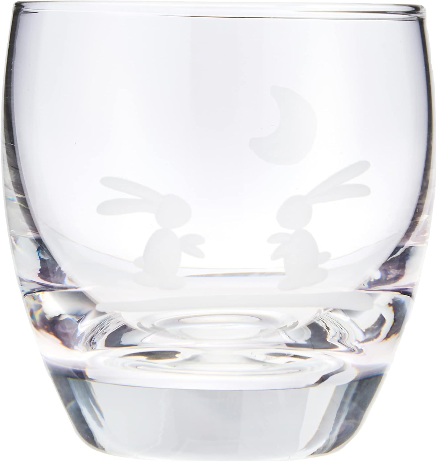Otsuka Glass 11H059-PK Cold Sake Glass, Inoguchi, Approx. 3.4 fl oz (95 ml), Kiriko Moon Rabbit, Pink, Made in Japan