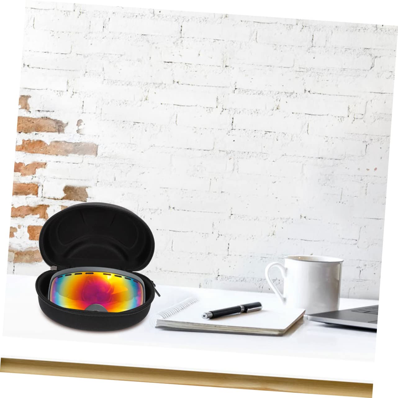 FRCOLOR Boxen Für Schneebrillen Hartschalen -brille Fall Großes Sonnenbrillenetui Brillenetuis Über Brillengläsern Skibrillenetui Schnapsgläser Brillenboxen Eva Black