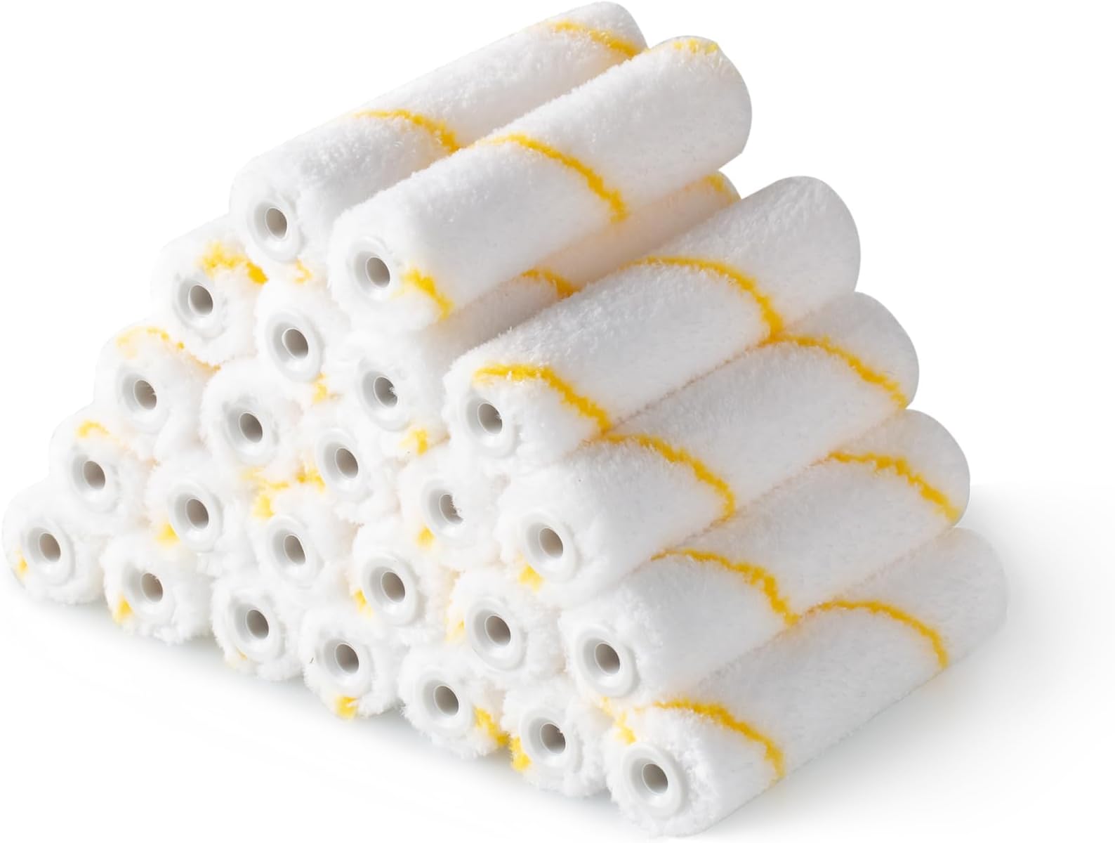 Voomey Microfiber Paint Roller Covers 4 Inch,1/3" Nap Mini Paint Roller Covers, Pack of 24,Small Paint Roller for Painting, Home Painting Supplies