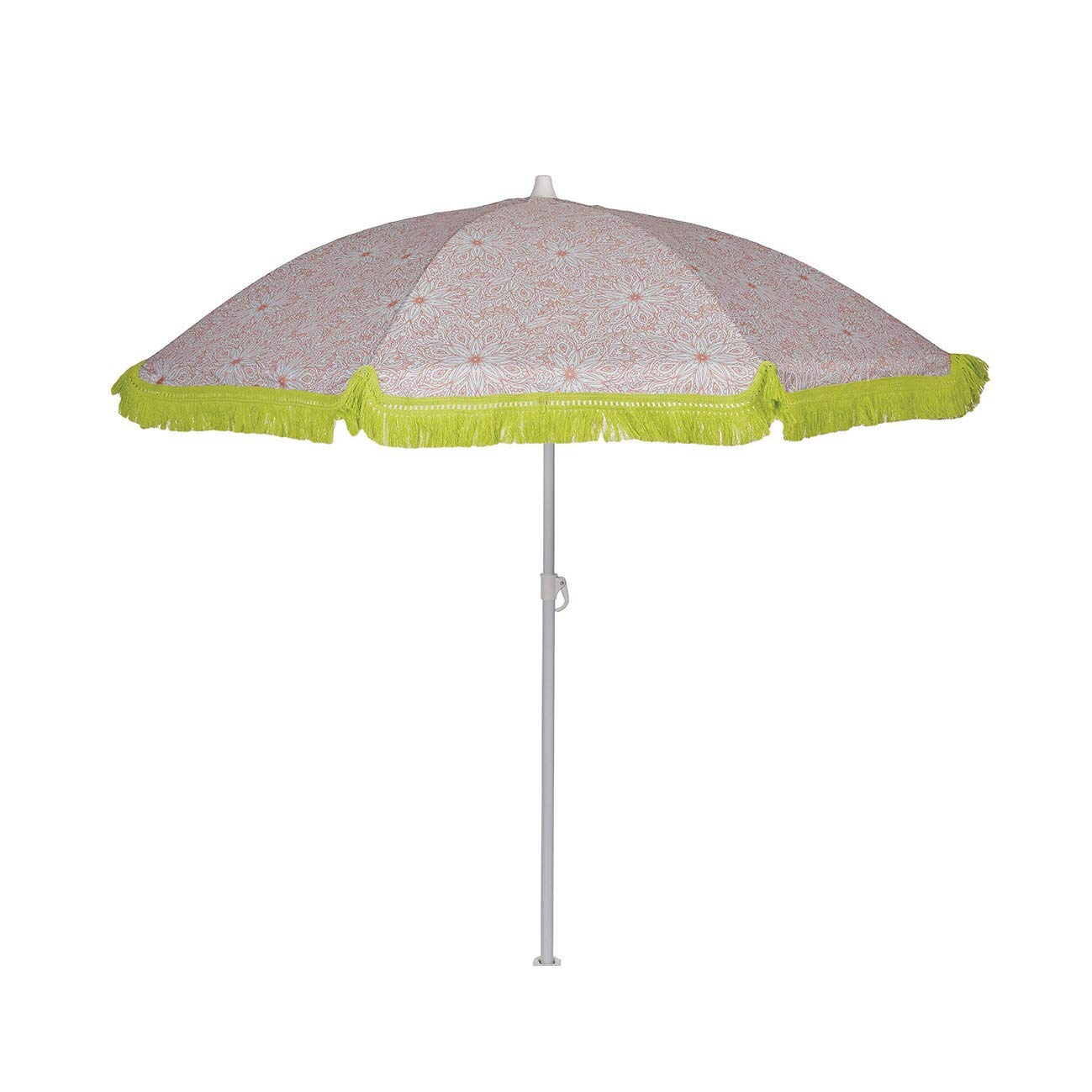 EZPELETA Sombrilla de playa. Parasol de playa. Ligero y plegable de acero. Paraguas sol. Protección solar UPF 50+. Diámetro 150cm. Estampado flores/cuadros/rayas. Incluye funda/bolsa.