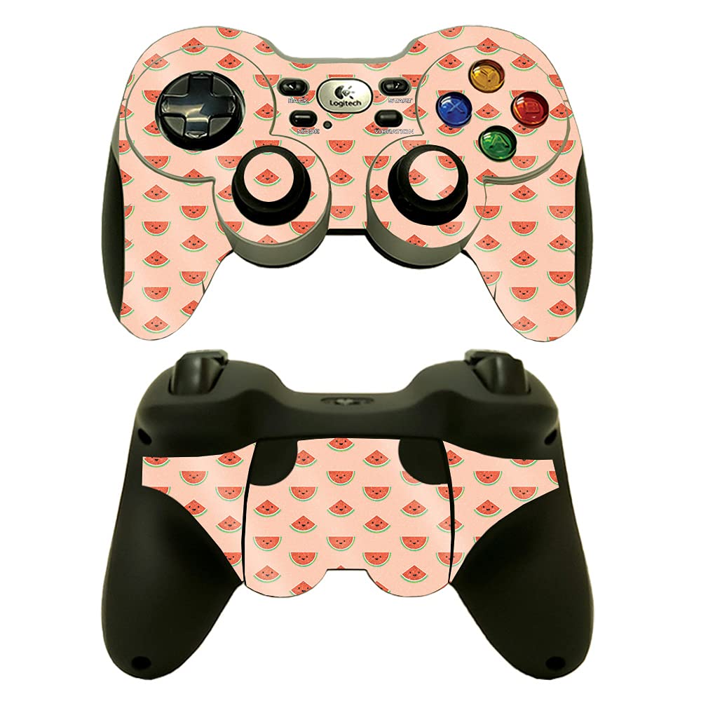 MightySkins Glossy Glitter Skin Compatible with Logitech Wireless Gamepad F710 - Sweet Watermelons | Protective, Durable High-Gloss Glitter Finish | Easy to Apply and Change Styles | Made in The USA