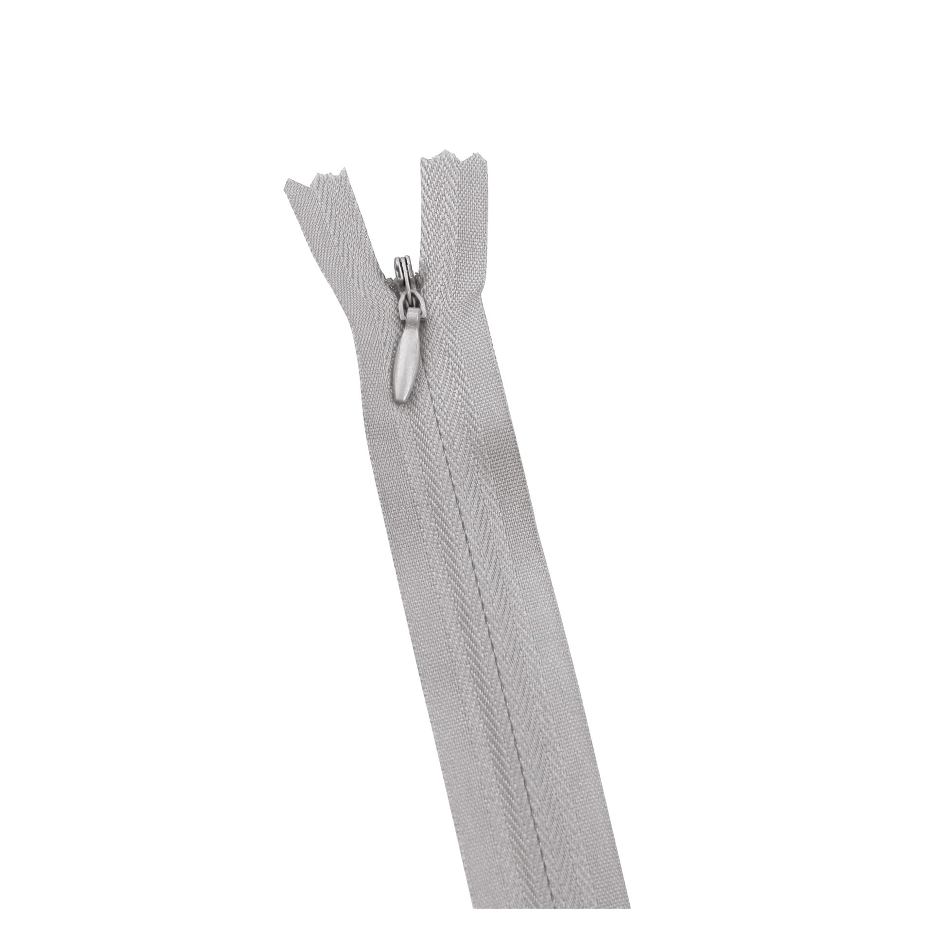 10Pcs/Pack 28cm 35cm -60cm 3# Invisible Zipper Nylon Coil Zipper for DIY Handcraft Cloth Sewing Accessories(Light Gray,35cm)