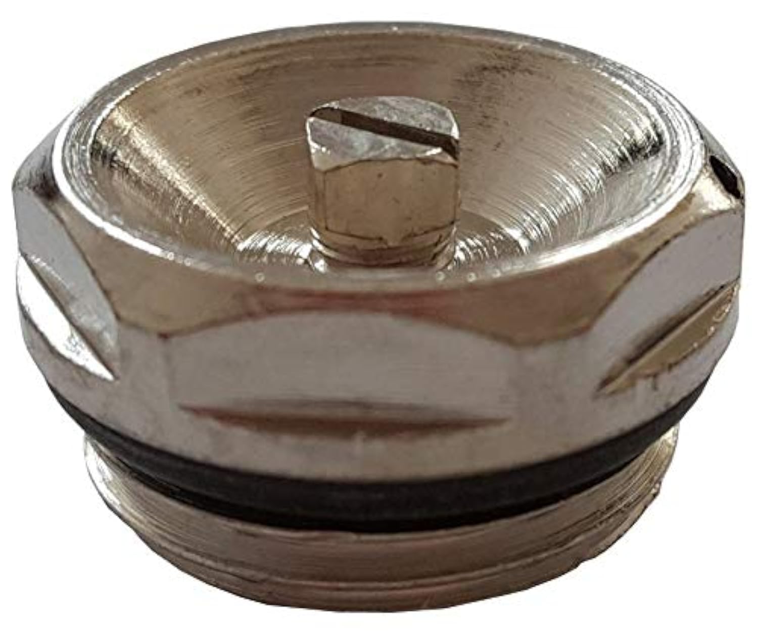 Plumbing4home Brass 1/2" Inch Bsp Nickel Plated Manual Mechanical Radiator Air Vent Bleed Plug Valve