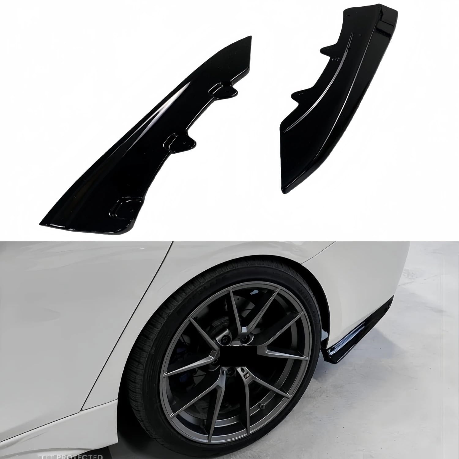 Uniwersalny spoiler Do BMW 3 Series M Pack F30 320d 325i | 330i 330d 340i 12-19 Body PSM Style Gloss Black Tylny Dokładka przedniego zderzaka