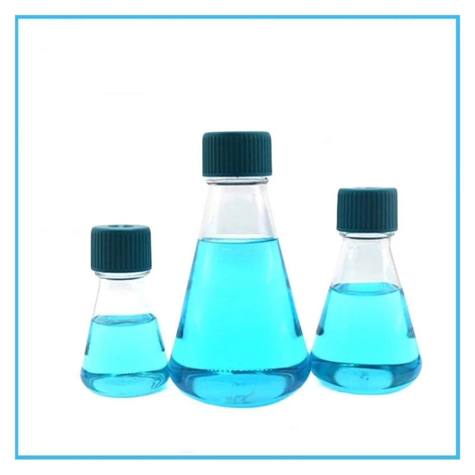 Matraz Erlenmeyer de plástico (3 unidades, 125/2800 ml), frasco cultivo, suministros laboratorio químico con tapón rosca micropipeta de laboratorio(3pcs 2800ml)