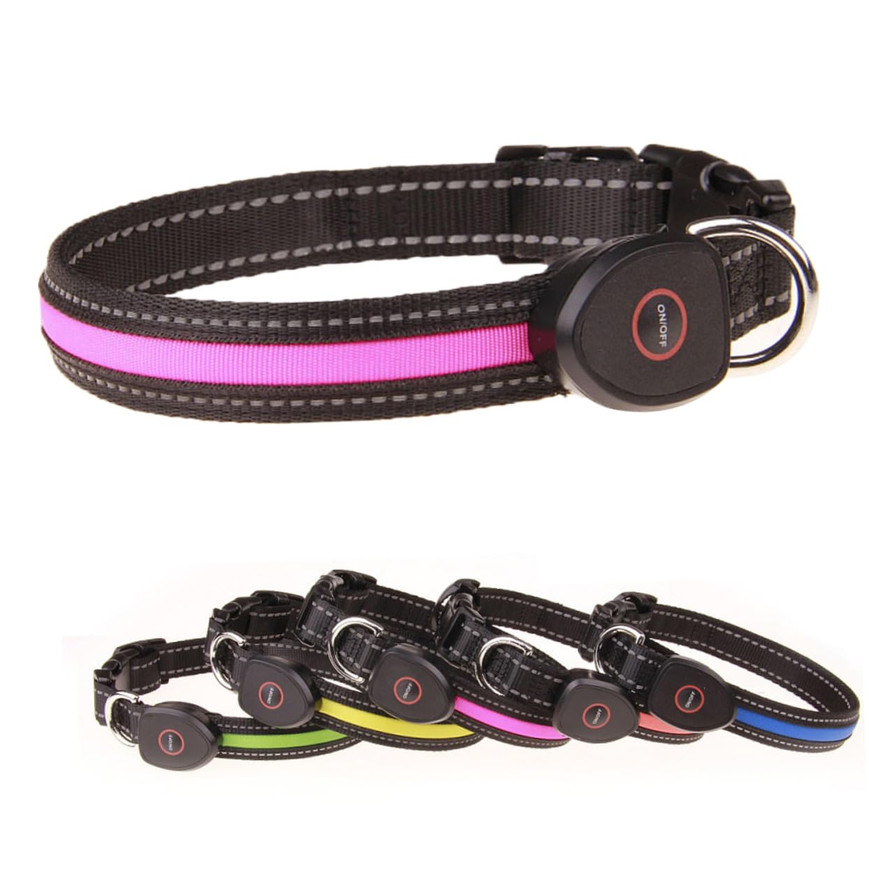 Didiseaon 3 Uds Collar LED para Mascotas Collar Circular LED para Mascotas Iluminado para Perros Intermitente para as Iluminado para Perros