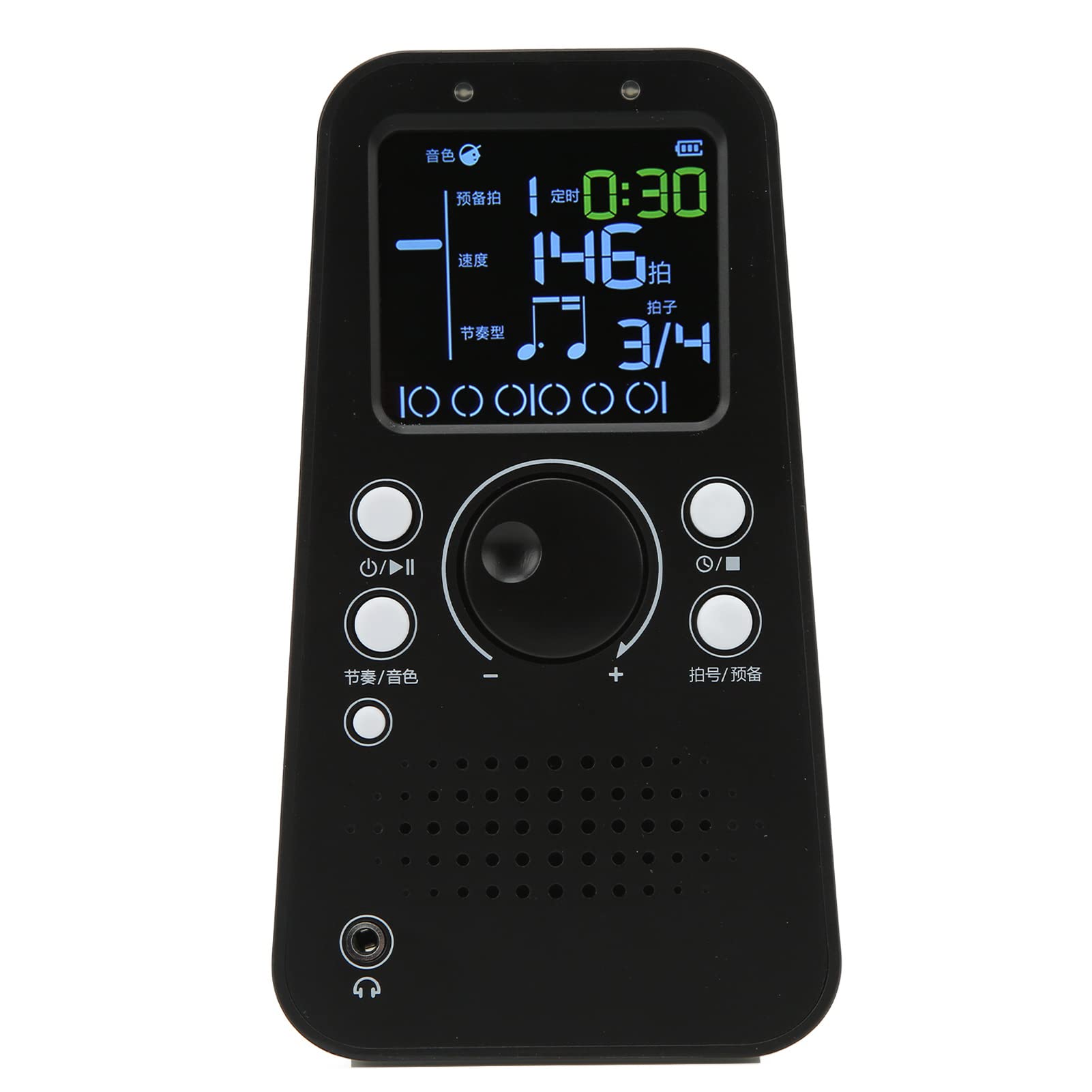 Digital Metronome, Adjustable 40-208bpm Universal Smart Metronome Large Volume Support USB Charging Headphones for Violin for Guitar