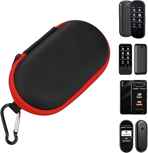 Funda rígida EVA compatible con el dispositivo de traductor de idiomas HASLED, funda de almacenamiento para traductor de idiomas RAVIAD, funda de