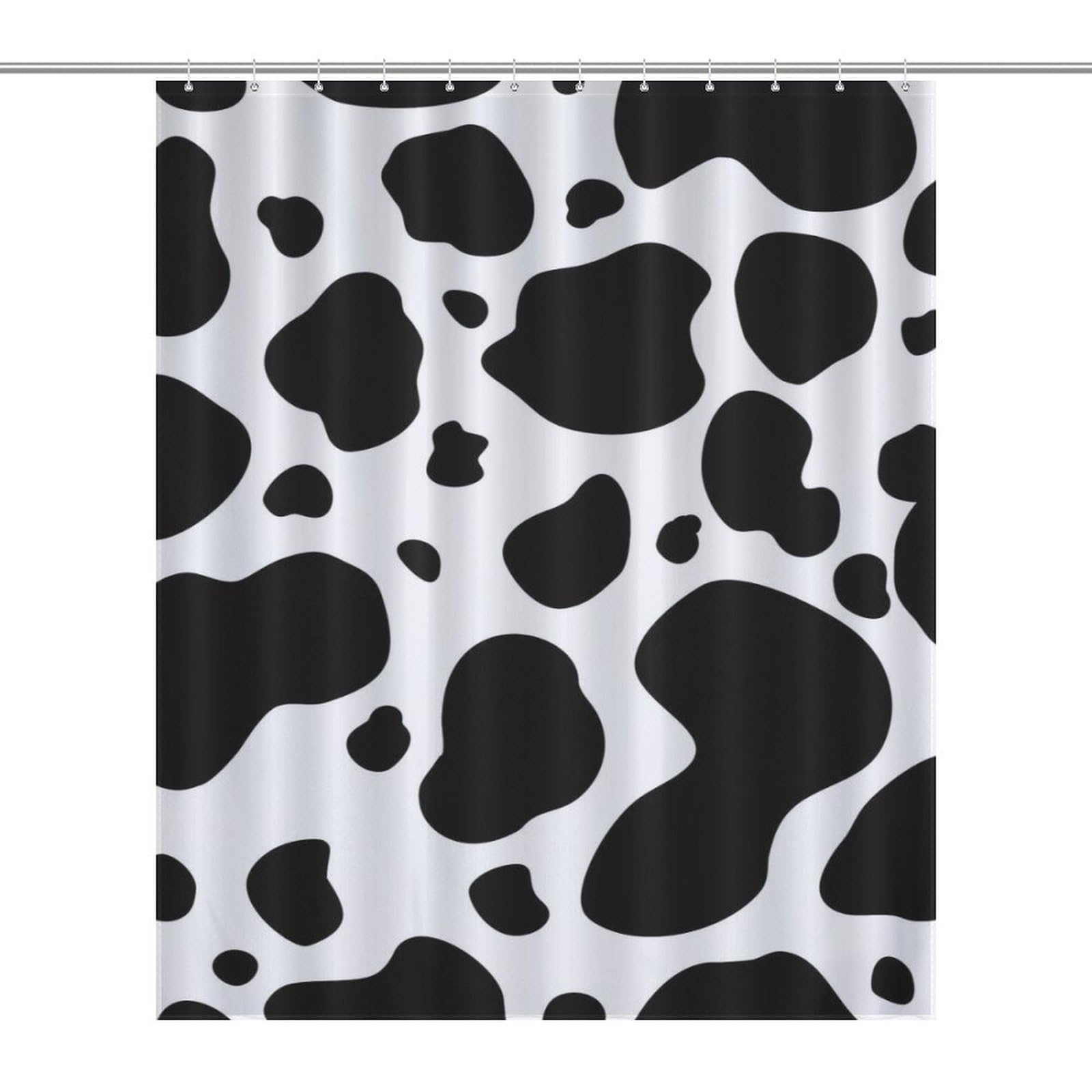 Rideau de douche imperméable anti-éclaboussures 143 x 180 cm motif vache