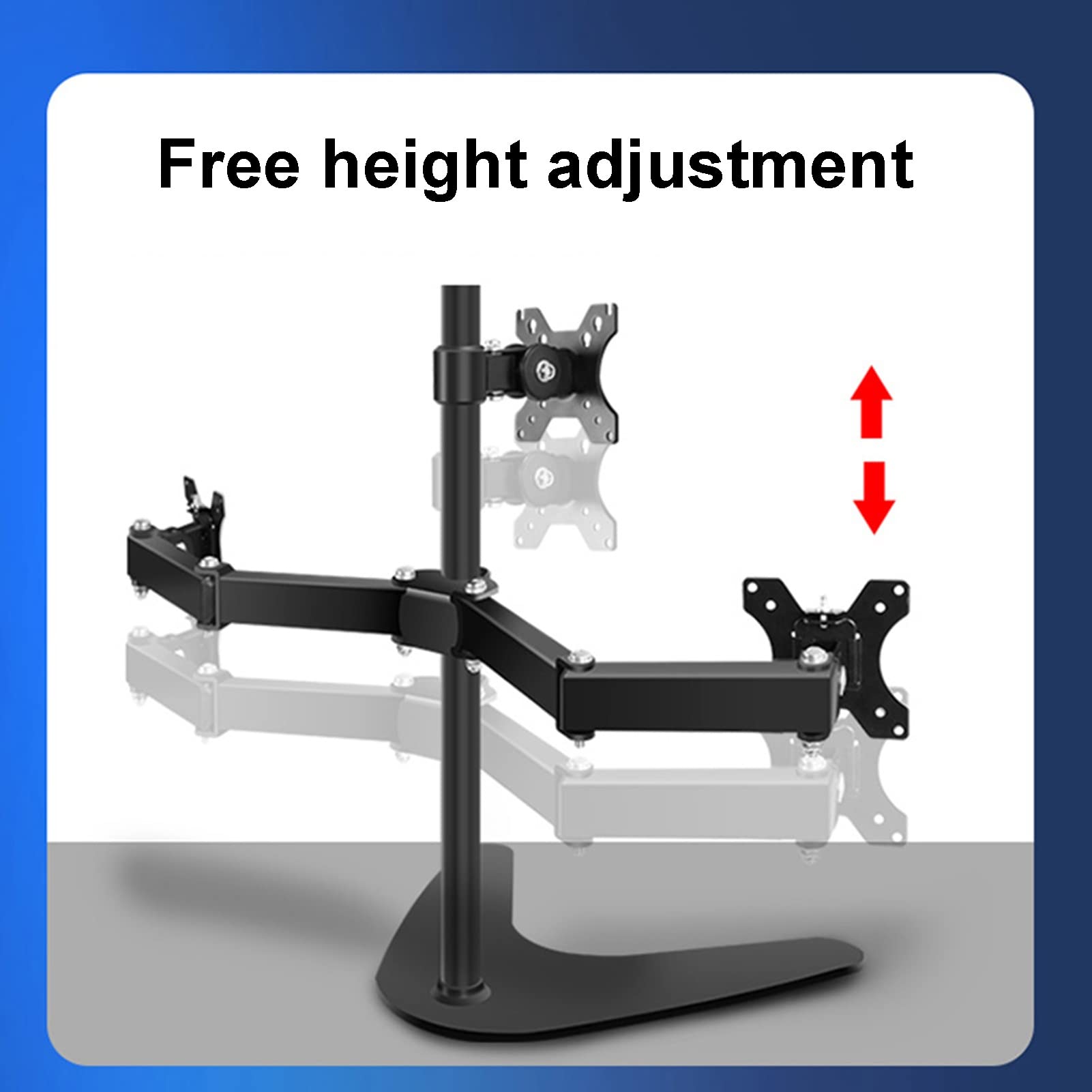 Soporte para TV Triple, Soporte De Escritorio para 3 Monitores con Capacidad para hasta 27 Pulgadas, Tres Brazos Ajustables De Alta Resistencia con Movimiento Completo.