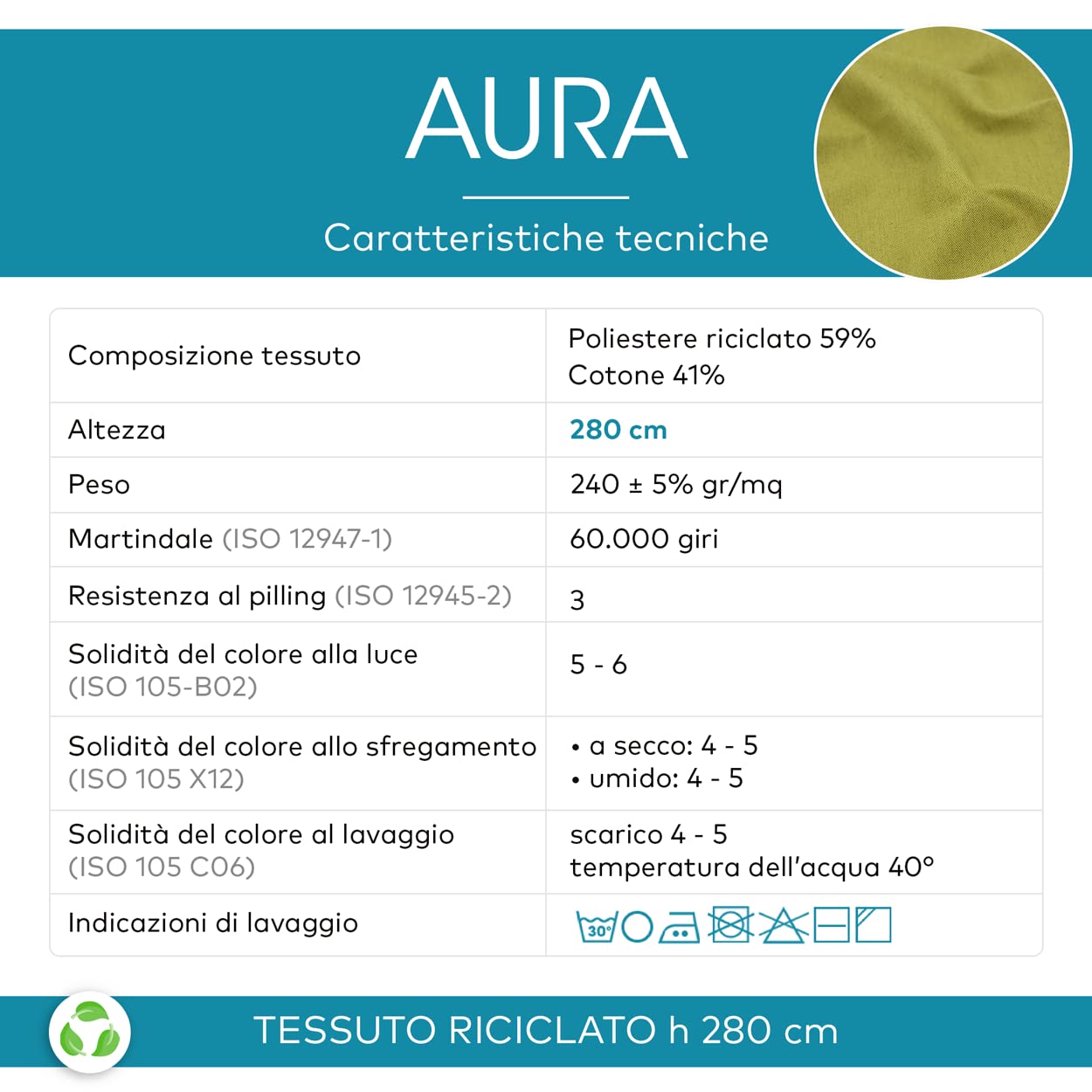 Deshome Aura - Tessuto al Metro Riciclato h 280 cm stoffa per divani, complementi d'arredo, tappezzeria (Beige, 10 metri)