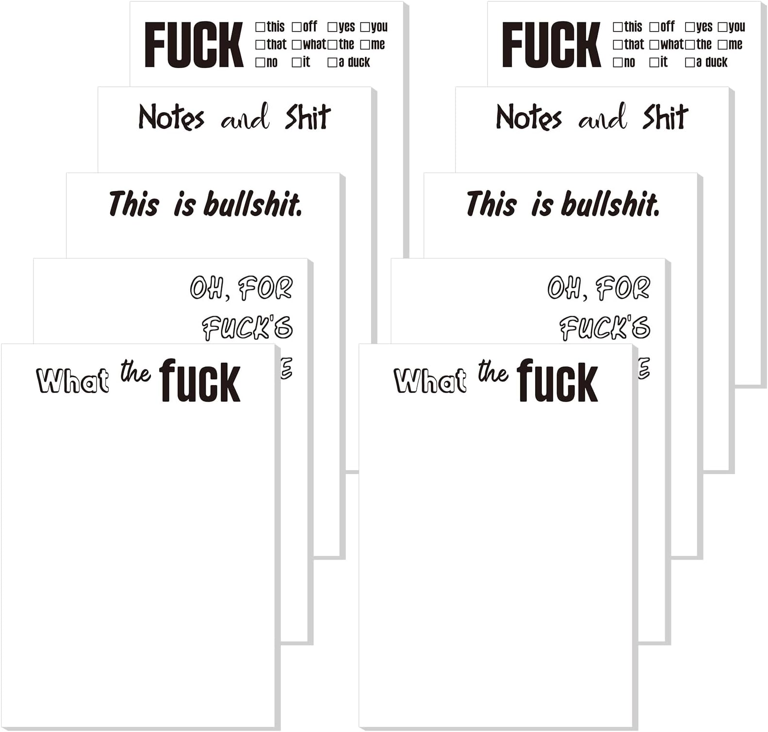 Funny Notepads with Sayings Office Supplies to Do List