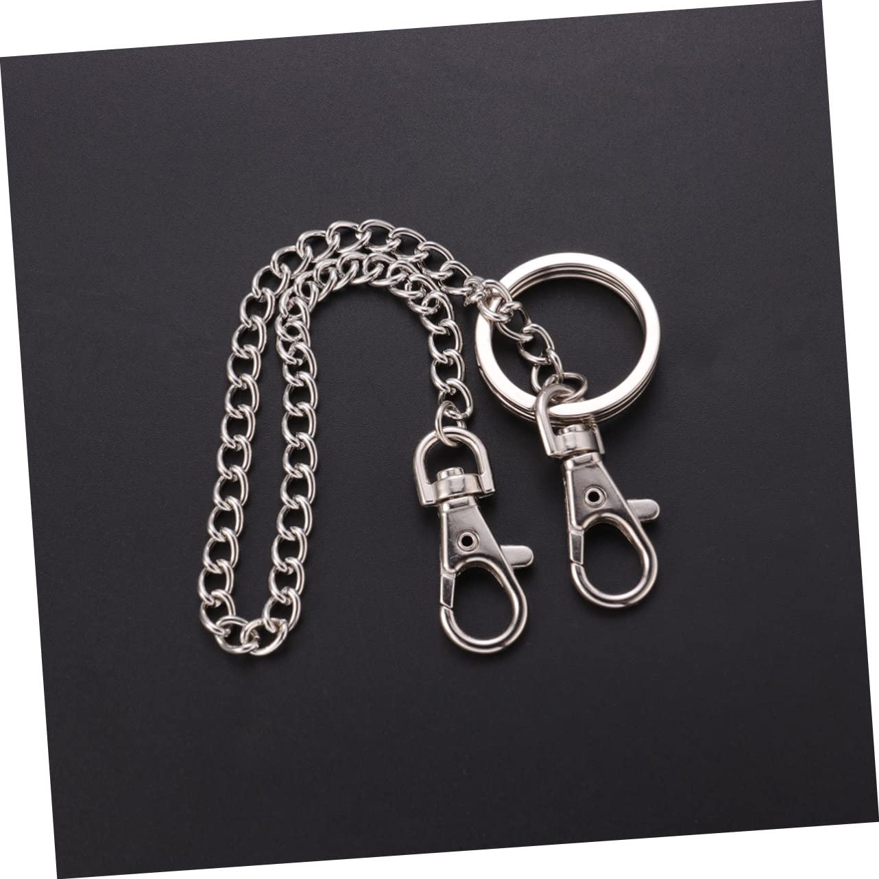 Ipetboom 3pcs Punk Metal Chain for Jeans and Pants Stylish Pocket Chains Lengths Accessories for Men and Women for Keys and Items