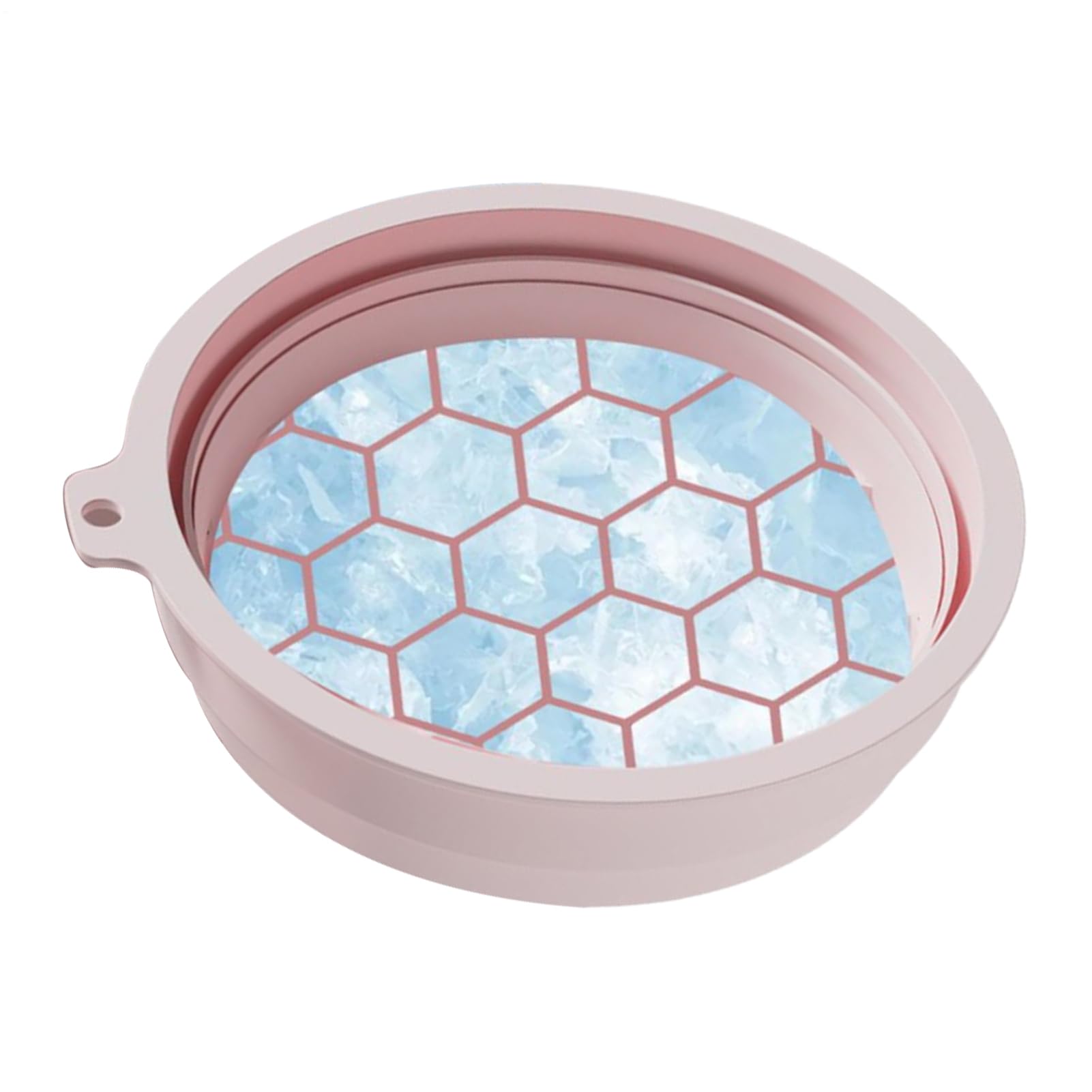 Genérico Cuenco Facial para Hielo con Bandeja de Hielo Incorporada, Baño de Hielo Facial Plegable de Silicona para Terapia de Inmersión Fría, Herramienta de Spa Portátil para Casa y Viajes