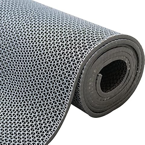 Drainage rutschfeste Kommerzielle Matte 5.5mm Dicke Antirutschmatte Saunaläufer Duschmatte PVC-drainagematte Nassbereich Teppich Gummi-fußmatten Bodenmatte 0.9 X 3m for Küche Balkon Bodenmatte Cover
