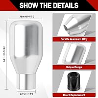 DREAMIZER Sebességváltó Gomb 5 Fokozatú Univerzális Alumínium Váltókar Gomb 3 Adapterrel 8mm 10mm 12mm Ezüst 7