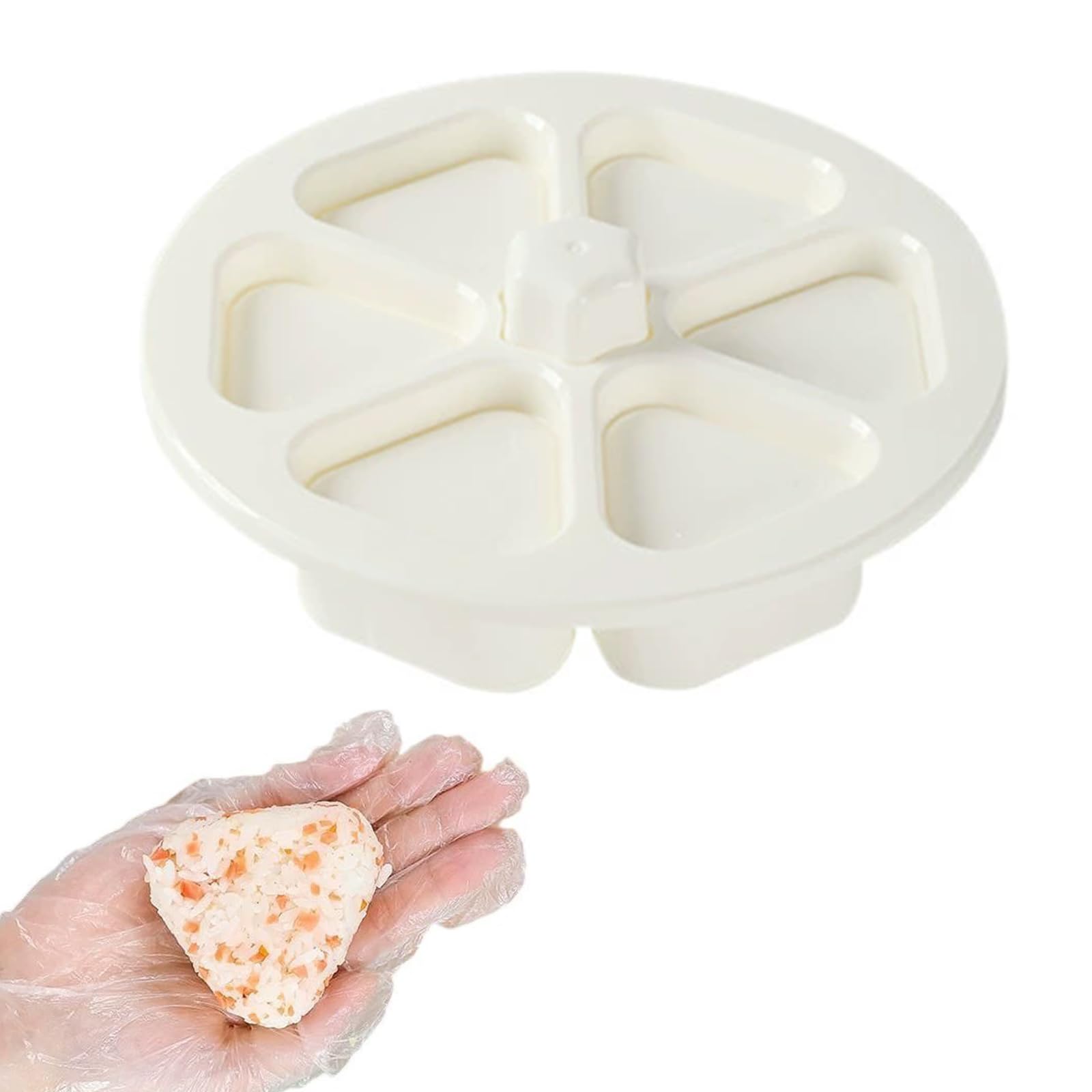 Onigiri Mold: 6-Hole Triangular Rice Ball Maker