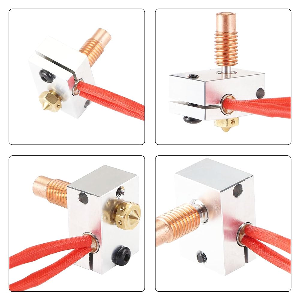 HzdaDeve Wkład grzejny do Prusa I3, element grzejny, 24 V, 40 W, termistor, czujnik wysokiej temperatury, NTC 100 K 3950, do drukarki 3D Prusa I3 MK3/Prusa I3 MK3S+, akcesoria Hotend (4 sztuki)