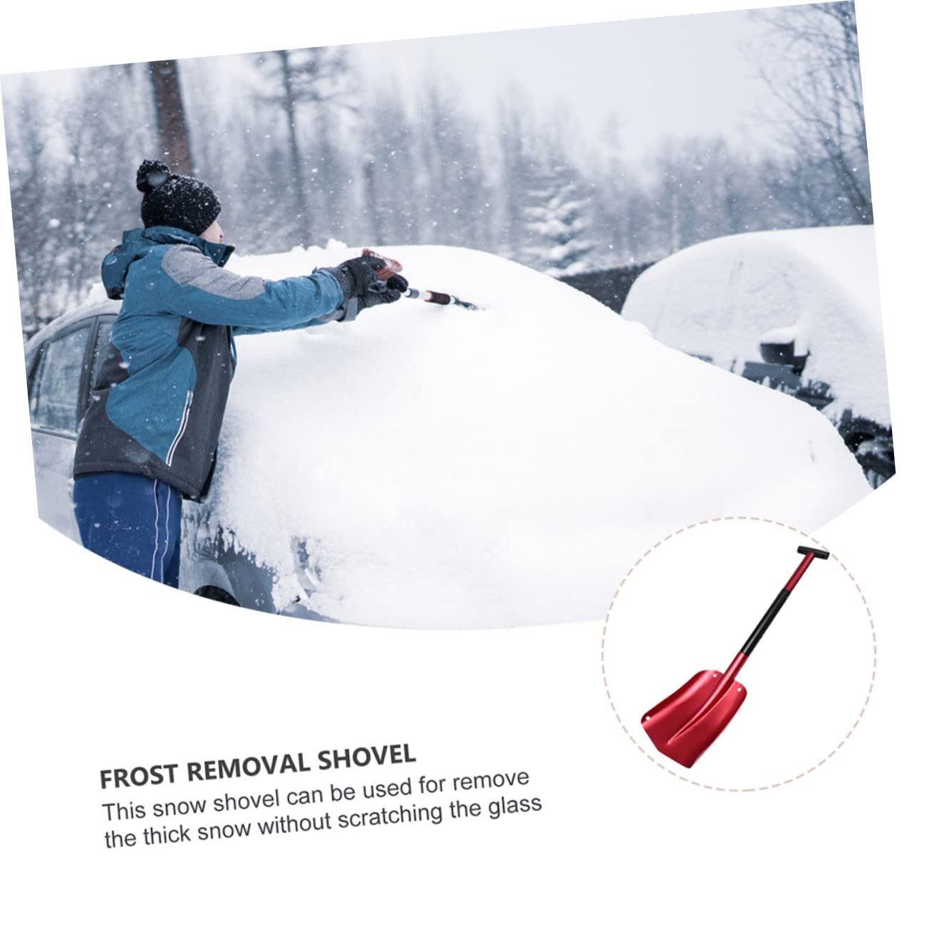 Pelle à Neige Pliante pour Voiture en Alliage D'aluminium, Grattoir à Glace, Légère et Compacte pour Déneigement Hivernal
