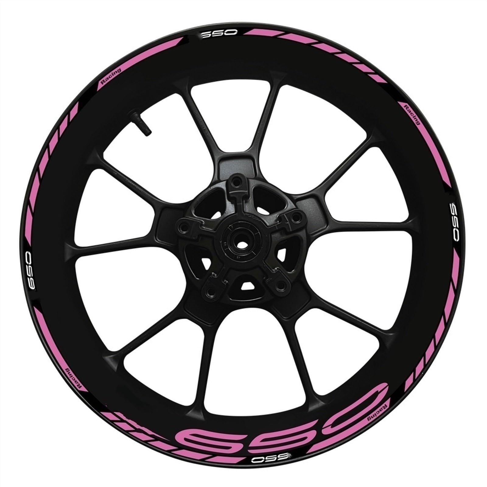 Stickers Motorcycle Wheel Stickers Reflective Rim Motorbike Waterproof Decals for Kawasaki Z650 Z 650(Style 7)