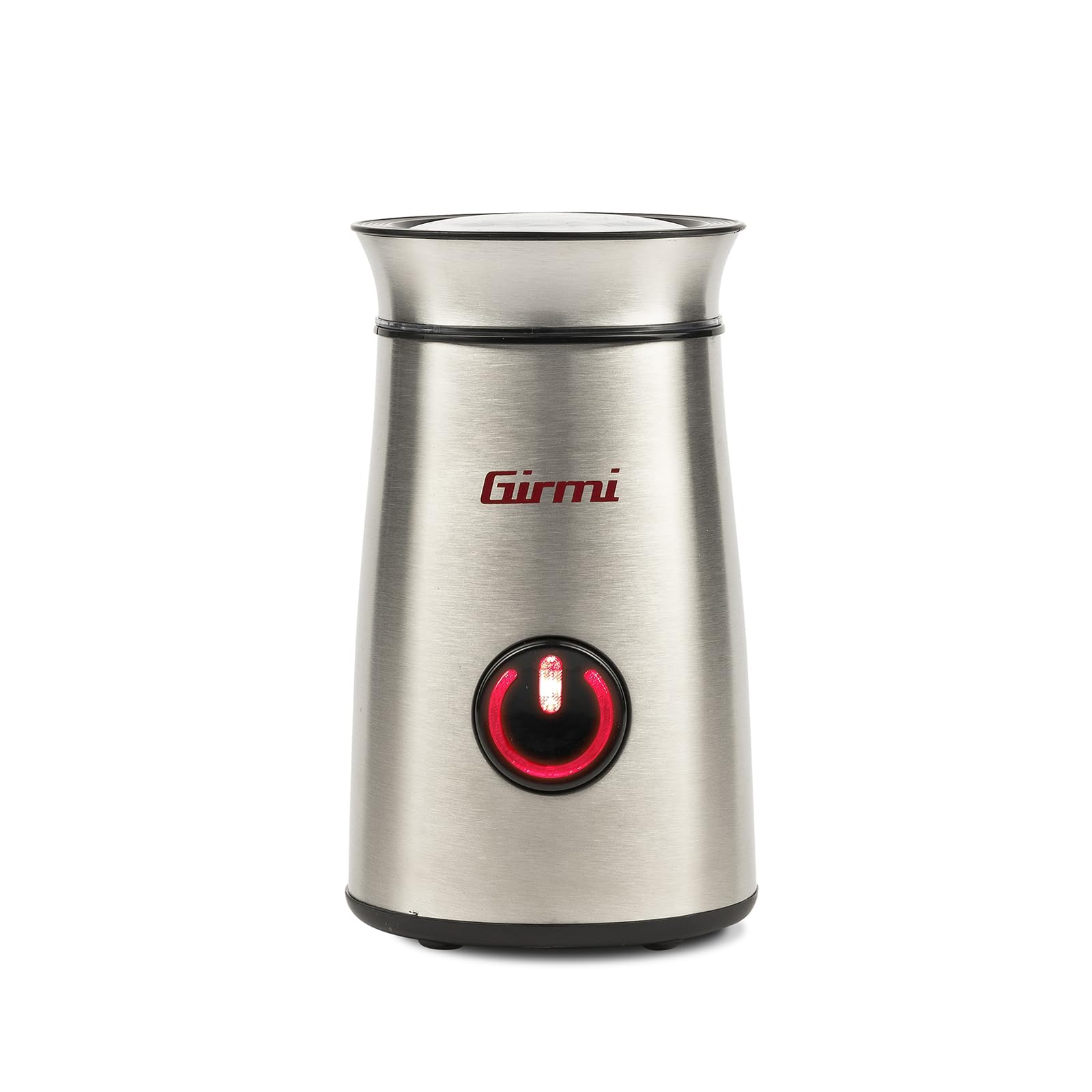 Girmi MC01 Coffee Grinder 150W Stainless Steel Case 50g Capacity PULSE Operation Grinder Grinder Spices and Coffee Stainless Steel Blades Backlit Button Cable Winder Base